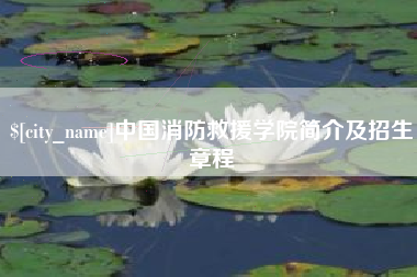 上杭中国消防救援学院简介及招生章程