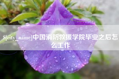 上杭中国消防救援学院毕业之后怎么工作