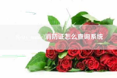 上杭消防证怎么查询系统