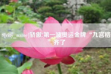 上杭骄傲!第一波奥运金牌“九宫格”齐了