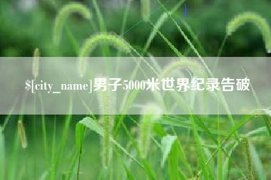 上杭男子5000米世界纪录告破
