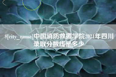 上杭中国消防救援学院2021年四川录取分数线是多少