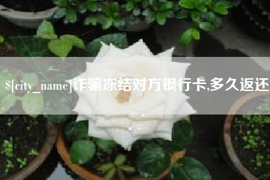 上杭诈骗冻结对方银行卡,多久返还