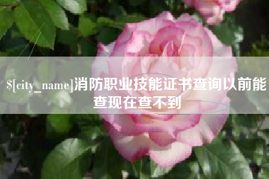 上杭消防职业技能证书查询以前能查现在查不到