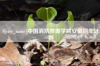 上杭中国消防救援学院安徽招生计划