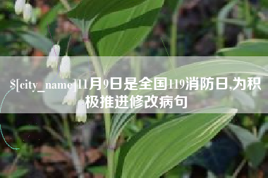 上杭11月9日是全国119消防日,为积极推进修改病句