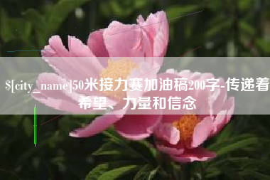 上杭50米接力赛加油稿200字-传递着希望、力量和信念