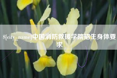 上杭中国消防救援学院招生身体要求