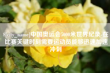 上杭中国奥运会5000米世界纪录-在比赛关键时刻需要运动员能够迅速加速冲刺
