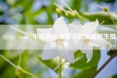 上杭中国消防救援学院湖南招生情况公布