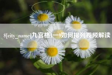 上杭九宫格1一9如何排列视频解读