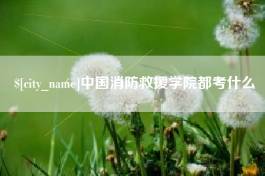上杭中国消防救援学院都考什么