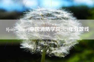 上杭中国消防学院2024年分数线