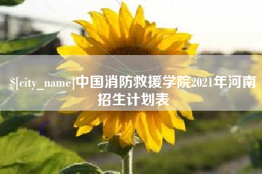 上杭中国消防救援学院2021年河南招生计划表