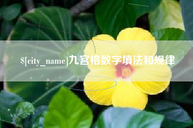 上杭九宫格数字填法和规律