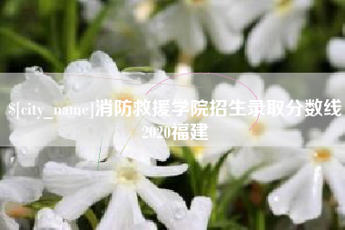上杭消防救援学院招生录取分数线2020福建
