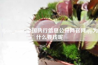上杭中国执行信息公开网官网app为什么要钱呢