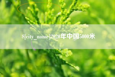 上杭2020年中国5000米