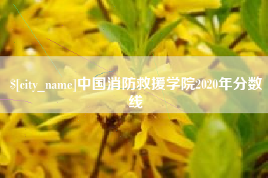 上杭中国消防救援学院2020年分数线
