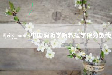 上杭中国消防学院救援学院分数线